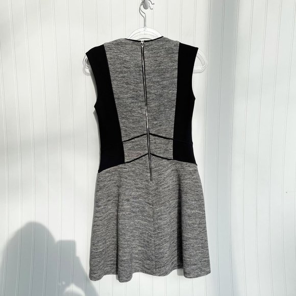 Rebecca Taylor Melange Knit Dress Grey Black Medium - Picture 4 of 9